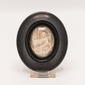 Meerschuim reliëf Hubertus - Meerschuim - 1850-1900