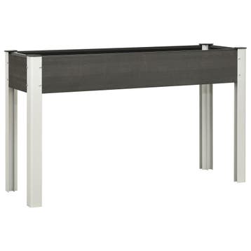 vidaXL Plantenbak verhoogd 120x40x75 cm HKC grijs, 100 cm of meer, Verzenden, Nieuw, 60 cm of meer