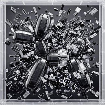Artxlife - Lego Black&Silver Jeff Koons Balloon Dog, Nieuw