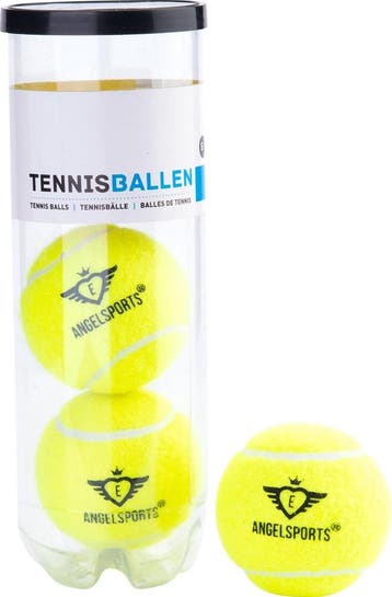 3 Tennisballen in Koker | Angel Sports - Buitenspeelgoed, Verzenden, Nieuw