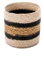Fairtrade mand 16cm van Hogla Zeegras en jute - Hoog ron..., Nieuw