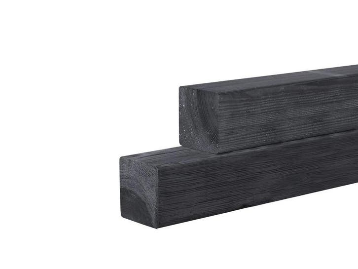 Vuren Paal 14 x 14 cm (140 x 140 mm) Geschaafd Zwart, Tuin en Terras, Palen, Balken en Planken