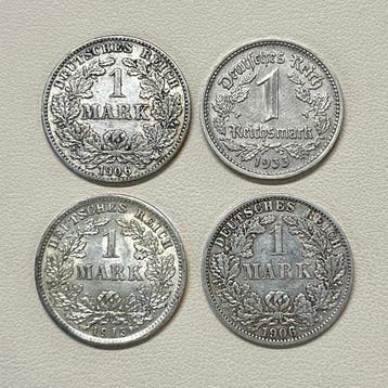 Deutsches Reich / Deutsches Kaiserreich 1 Reichsmark, 3 x 1