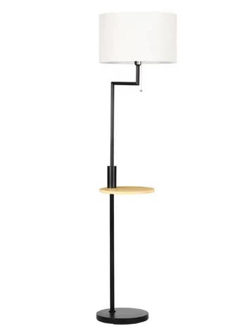 Vloerlamp met Tafel en USB – Linnen Lamp Ø40x168 cm Staand, Verzenden, Nieuw