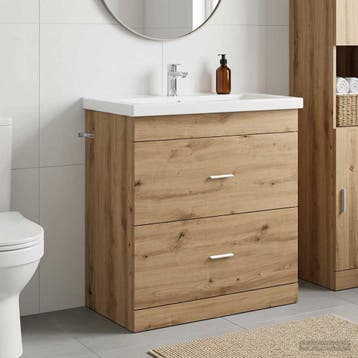 vidaXL Badkamer onder wastafel kast Artisanaal eiken, Verzenden, Nieuw