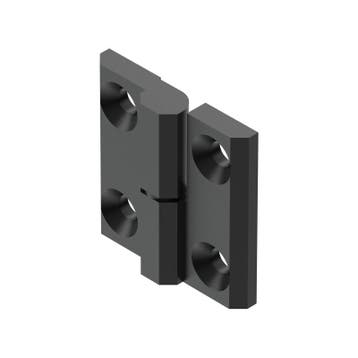 Scharnier - 40 x 40mm - Gegalvaniseerd - Links - RAL 9005, Doe-het-zelf en Verbouw, Hang- en Sluitwerk, Ophalen of Verzenden, Nieuw