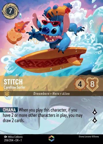 [206/204] - STITCH - Carefree Surfer ENG FOIL [M/NM], Verzamelen, Ophalen of Verzenden, Nieuw