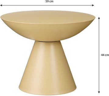 2dekans | Mica Decorations Celise Bijzettafel - H44 x Ø59 cm, Ophalen of Verzenden, Zo goed als nieuw