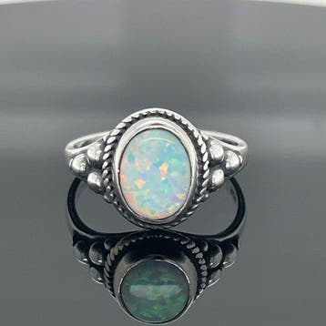 Zilver - Ring - Natuurlijke opaal