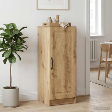 vidaXL Dressoir Artisanaal eiken 33 x 34,5 x 87 cm Bewerkt, Verzenden, Nieuw, Overige houtsoorten, Minder dan 50 cm