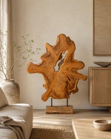 Teaktree botanically known as Tectona grandis. - sculptuur,, Antiek en Kunst
