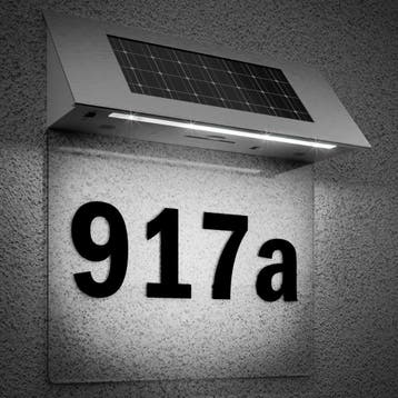 Solar Huisnummer Transparant (Verlichting, Tuin en Terras), Verzenden, Nieuw