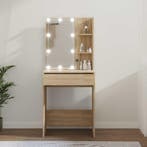 vidaXL Kaptafel met LED-verlichting 60x40x140 cm sonoma, 50 tot 100 cm, Verzenden, Nieuw, 50 tot 100 cm
