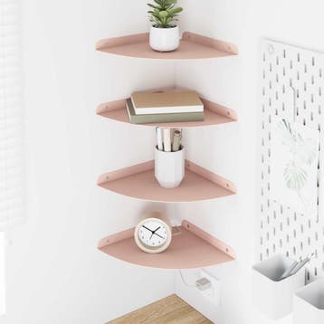 vidaXL Drijvende plank met plank met opslag 4 pcs Roze 24 x, Verzenden, Nieuw