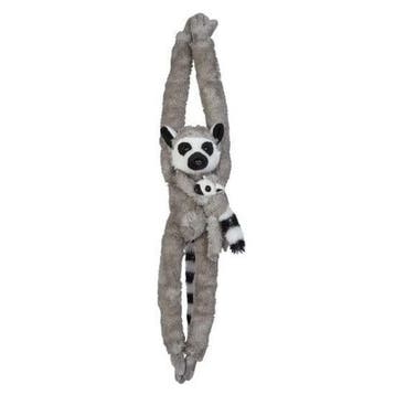Ringstaartmaki knuffel - pluche - hangend - 85 cm - baby, Verzenden, Nieuw
