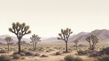 Fotobehang woestijn – landschap met josuabomen, Verzenden, Fotobehang