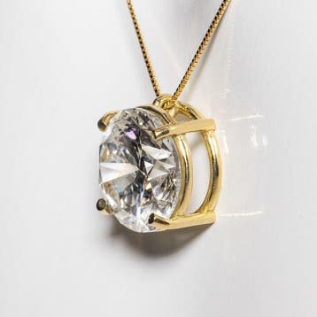 Ketting met hanger - 18 karaat Geel goud - 4.00ct. tw.