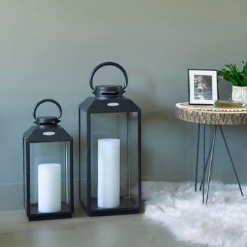 Set van 2 Newport Windlicht Zwart Medium-Large, Verzenden, Nieuw