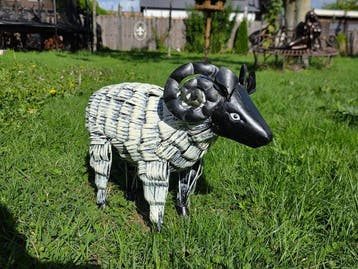 Beeld, Ram / Sheep - 43cm - 33 cm - Metaal - 2026