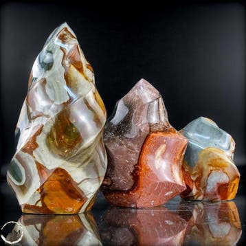 Polychrom-Jaspis Vlammen Set – 3-delige verzamel- en, Verzamelen