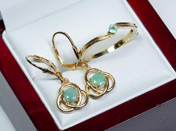 Zonder minimumprijs - 2-delige sieradenset - 925 zilver -, Sieraden, Tassen en Uiterlijk, Antieke sieraden