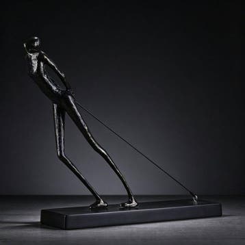 Beeld, Rope puller - 33 cm - Gietijzer
