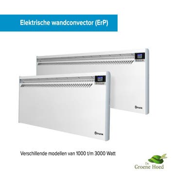Elektrische wandconvector met elektronische thermostaat, 2kW, Ophalen of Verzenden, Nieuw, Elektrisch, Vrijstaand