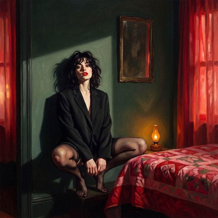Le Yack - The Red Room - Hand signed, Antiek en Kunst, Kunst | Designobjecten