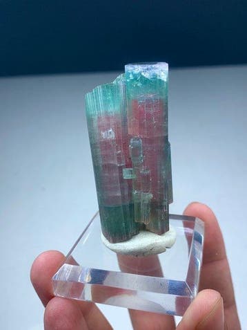 Bicolour DT toermalijn Kristal- 67 g - (1)