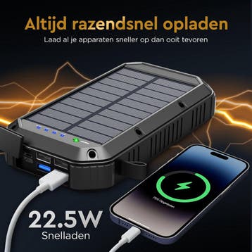 Golden Sound Powerbank Zonneenergie - 30.000 mAh - Accu voor, Ophalen of Verzenden, Zo goed als nieuw, Golden Sound