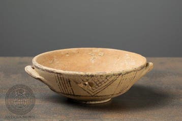Cypriotisch Terracotta Cyprische kom met geometrische