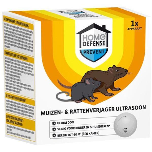 Muizen- en rattenverjager | Home Defense | 60m² (Ultrasoon), Dieren en Toebehoren, Overige Dieren-accessoires, Nieuw, Verzenden