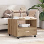 vidaXL Salontafel met lade Artisan Eiken 55 x 55 x 45cm, Verzenden, Nieuw, 50 tot 100 cm, Minder dan 50 cm