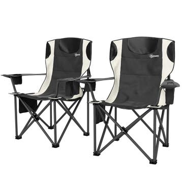 TRUUSK Set van 2 Opvouwbare Stoelen met Armleuningen - Drank, Verzenden, Nieuw