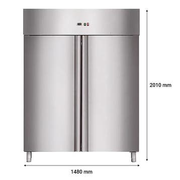 RVS koelkast GN2/1 1400 liter -2° tot +8° C, Verzenden, Nieuw in verpakking, Koelen en Vriezen