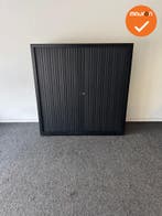Roldeurkast - BASIC - 122x120x45cm - Zwart met zwarte kunsts, Werkplek, Ophalen of Verzenden, Gebruikt, Kast