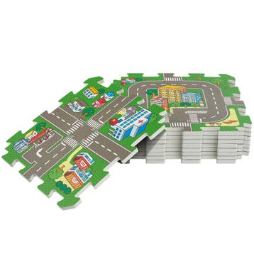 Puzzelmat MyCity, stad- en wegen, 9-delig, antislip, Kinderen en Baby's, Verzenden, Nieuw
