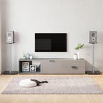 vidaXL Luidsprekerstandaards 2 st 1 pijler gehard glas zwart, Muziek en Instrumenten, Standaards, Verzenden, Nieuw