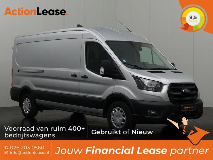 Ford Transit Bestelbus L3 H2 2022 Diesel Handgeschakeld, Auto's, Ford, Dealer onderhouden, Te koop, Zwart, Handgeschakeld, Financial lease