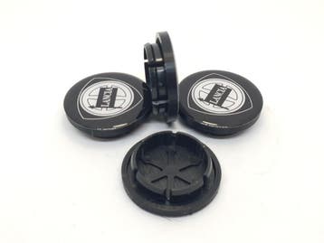 Naafdeksel dikke rand zwart logo Lancia Delta Integrale (set, Verzenden, Nieuw