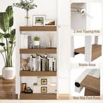 LIVSK Boekenkast - Duurzaam Hout - 4 Planken - Kantelbeveili, Verzenden, Nieuw