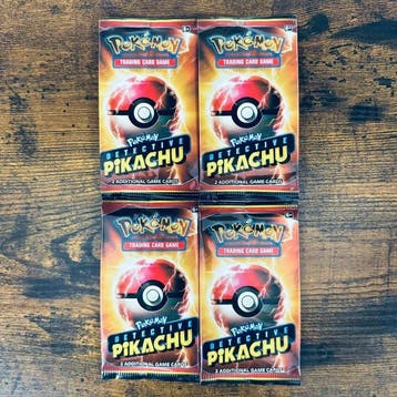 Pokémon Box - 4x Detective Pikachu Booster Pack, Nieuw