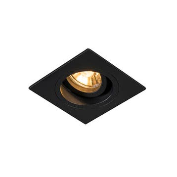 Smart inbouwspot zwart vierkant incl. Wifi GU10 - Chuck, Verzenden, Nieuw