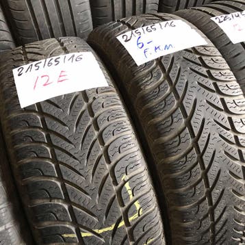 2 x Fulda Kristall Montero 215-65-16 Winterbanden 6mm, 16 inch, Band(en), Personenwagen, Gebruikt