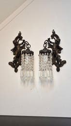 Wandlamp (2) - Kristal - Engel/cherubijn Luxe, Antiek en Kunst, Curiosa en Brocante