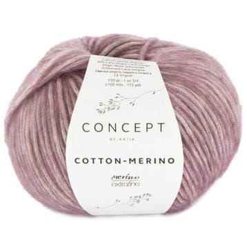Katia Concept Cotton-Merino - 143 pastelviolet - Katoen/Me, Ophalen of Verzenden, Nieuw