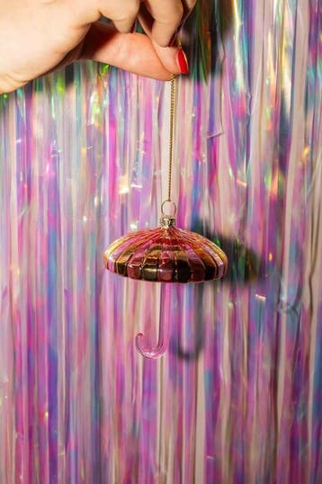 Yup in de boom Paraplu Goud-Roze Kerstornament, Ophalen of Verzenden, Nieuw
