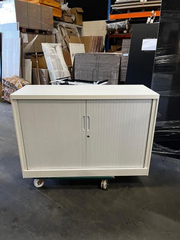 Archiefkast – Roldeurkast - Wit– Met slot - 80x120x45 cm, Huis en Inrichting, Kasten | Roldeurkasten en Archiefkasten, 100 tot 150 cm