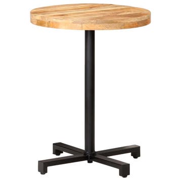 vidaXL Bistrotafel rond Ø60x75 cm ruw mangohout, Verzenden, Nieuw
