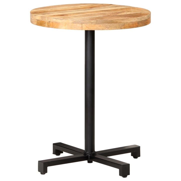 vidaXL Bistrotafel rond Ø60x75 cm ruw mangohout, Huis en Inrichting, Tafels | Eettafels, Nieuw, Verzenden